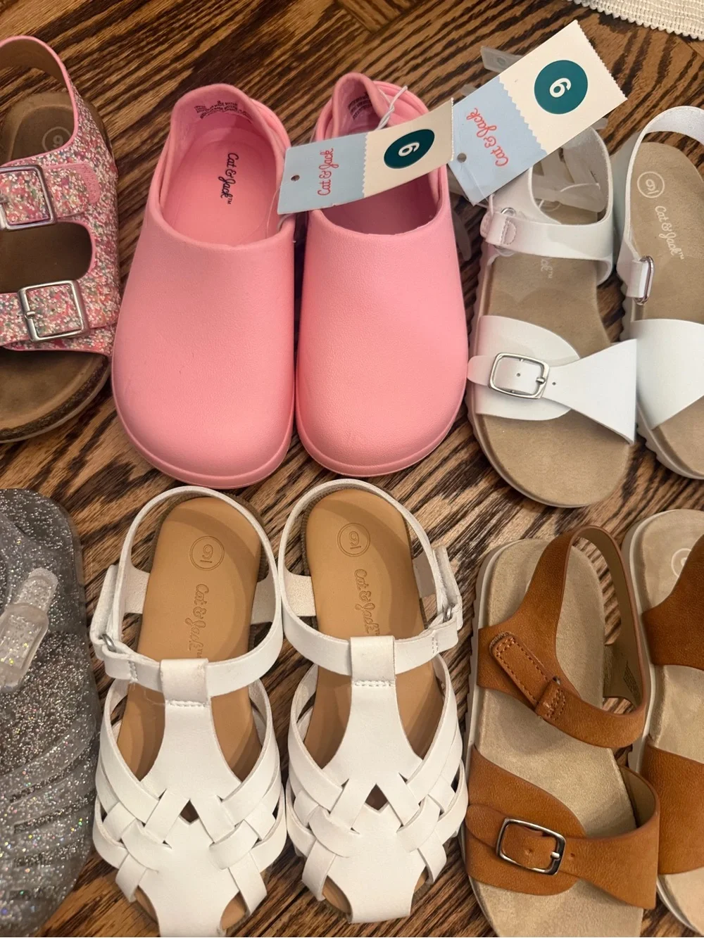 Cat and Jack & Berkley Jensen Bundle of Toddler Girl Sandals Size 9 Toddler